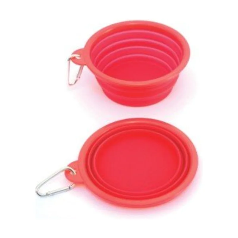 Freedog Ciotola da Viaggio Silicone Rossa 400ml