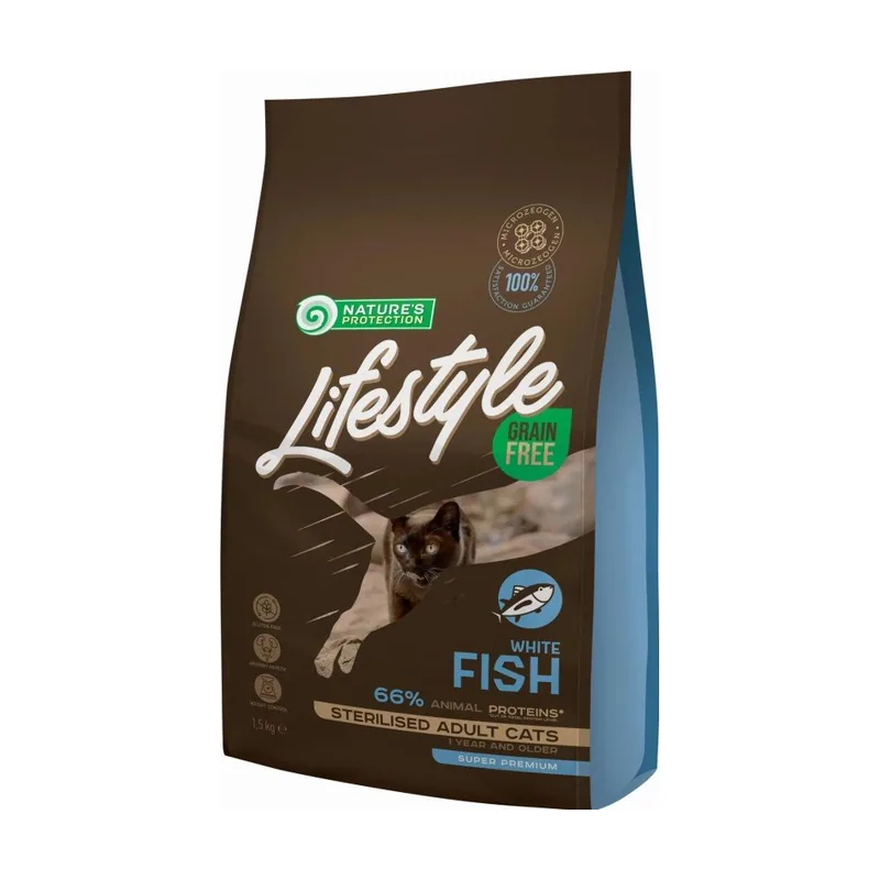 Natures Protection Cat Lifestyle GF Pescado Seco 1,5Kg