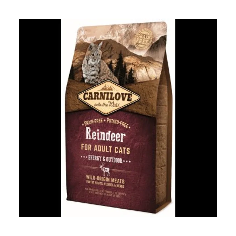 Carnilove Feline Adult Reno Energy Outdoor Alimento Seco para Gatos 2Kg