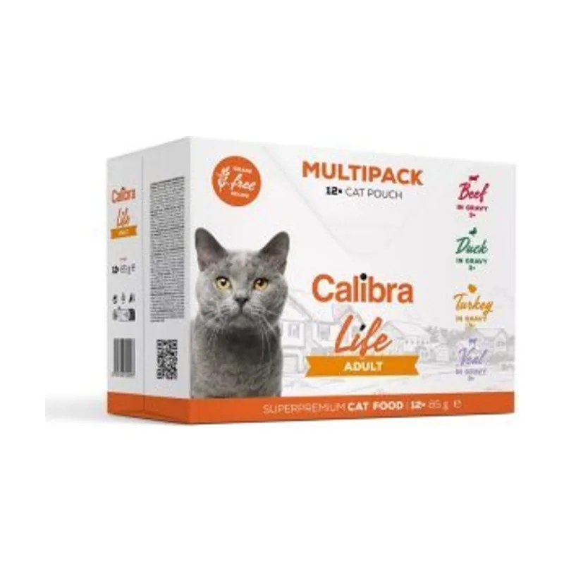 Calibra Cat Life Pouch Adult Húmeda Multipack 12 x