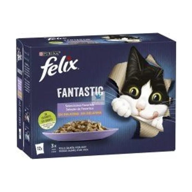 Purina Felix Feline Fantastic Alimento Húmedo para Gatos 48 sobres