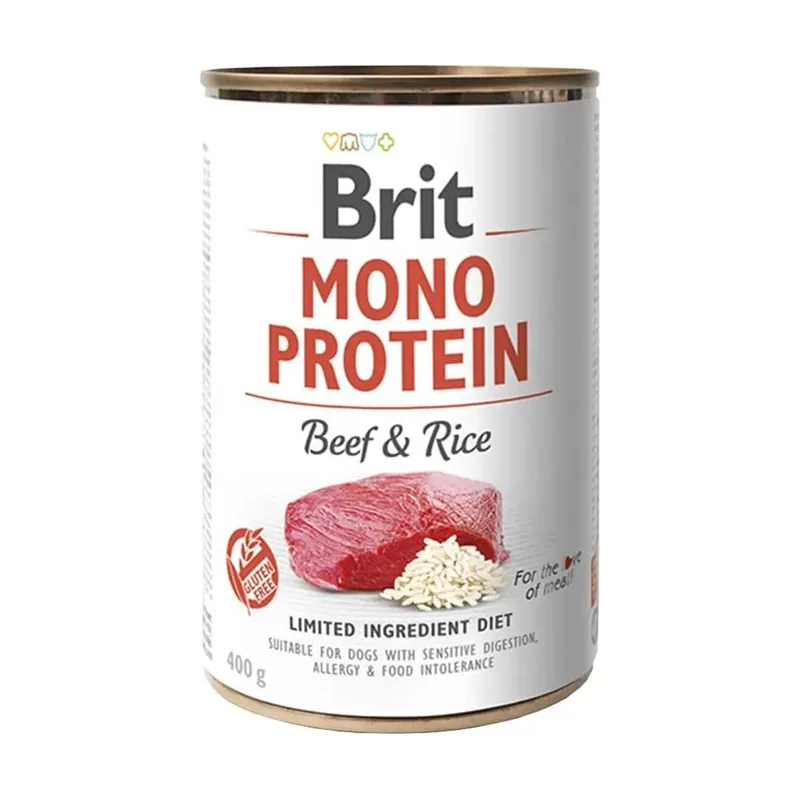 Brit Mono Protein Ternera Comida Humeda Pack de 6 latas de 400gr
