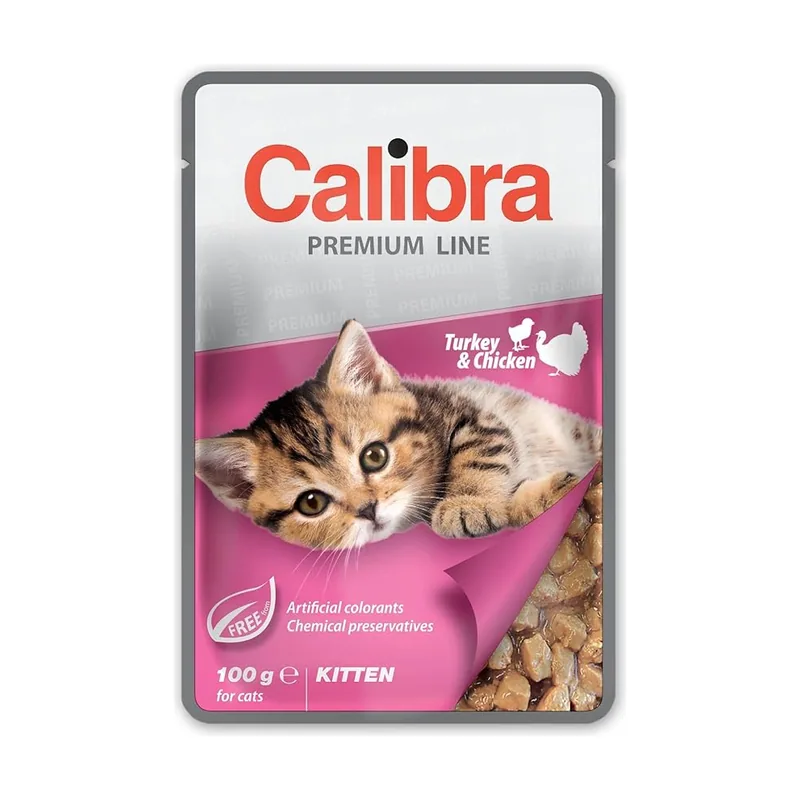 Calibra Cat Kitten Pouch Pavo Pollo 24x100g