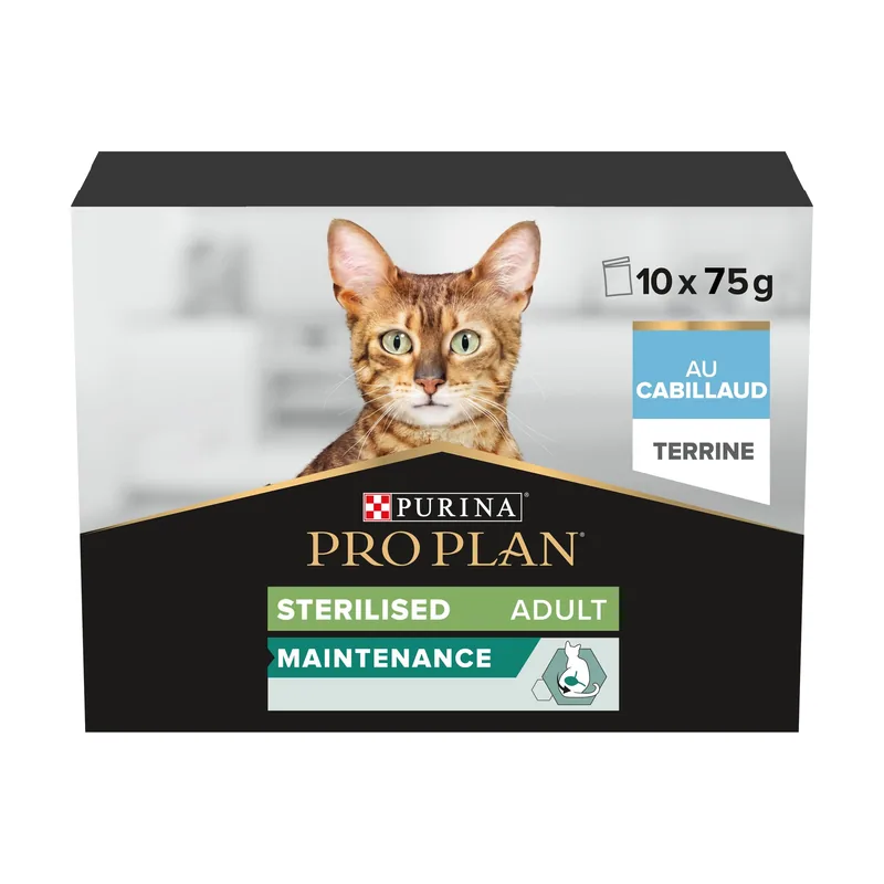 Purina Pro Plan Feline Esterilizado Bacalao Alimento en Terrina 10