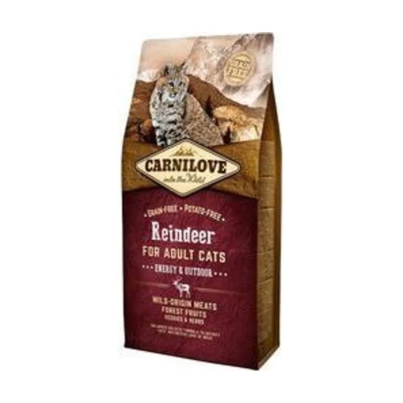 Carnilove Feline Adult Reno Energy Outdoor Alimento Seco 400g
