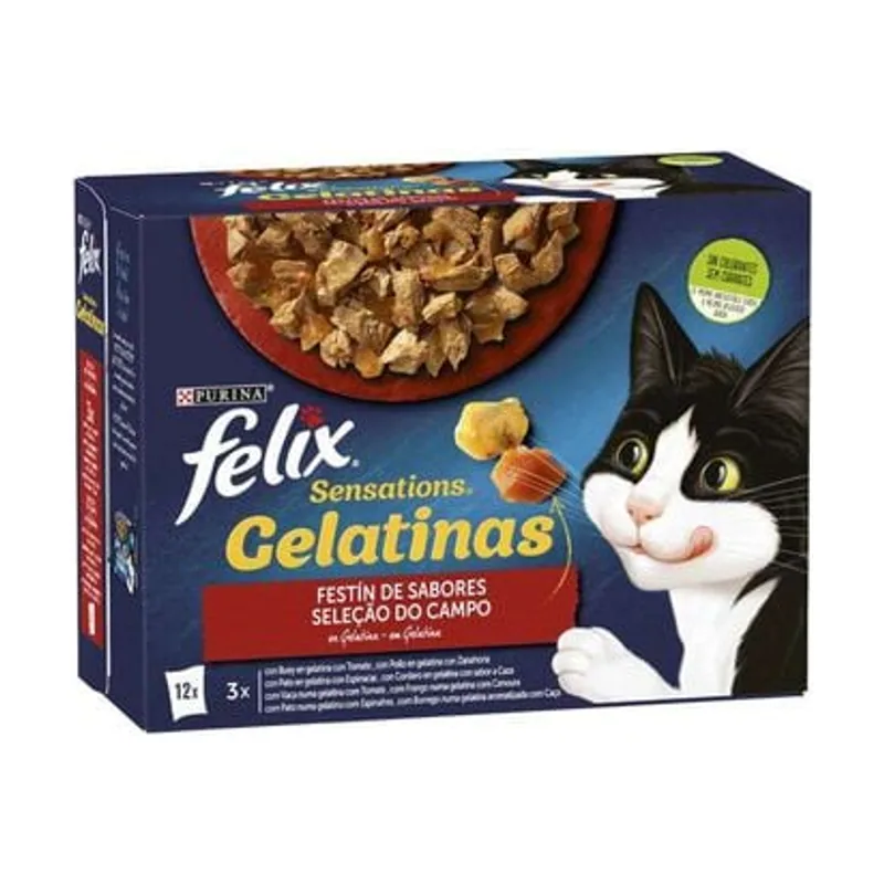 Purina Felix Feline Sensations Gelatinas 12x85g