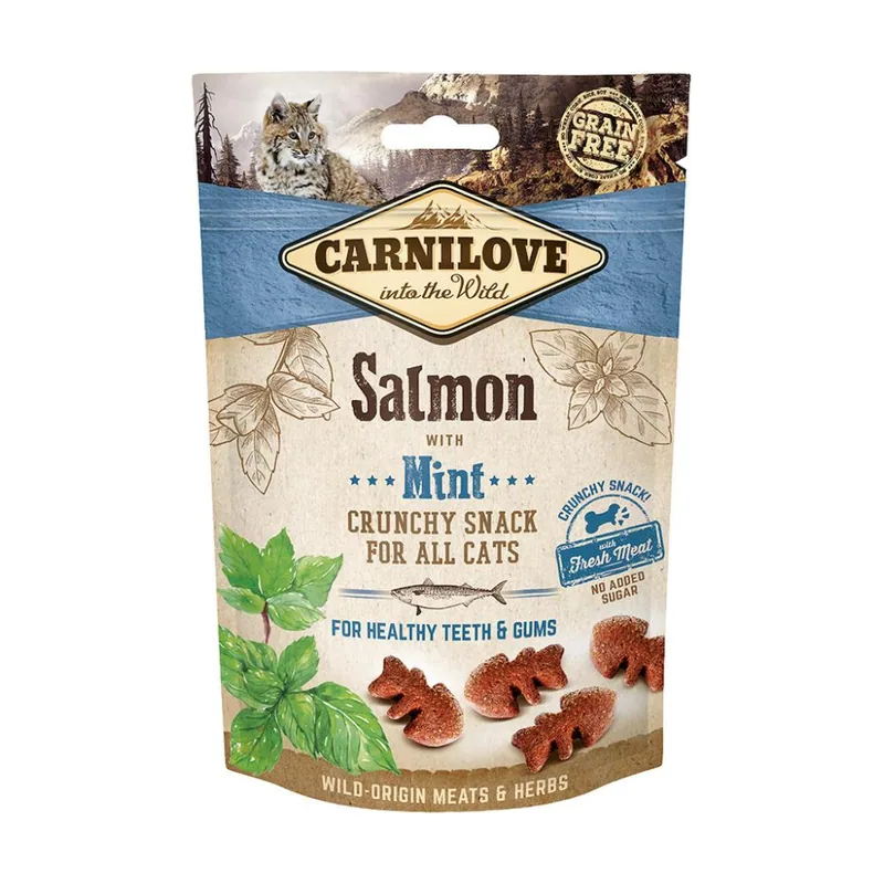 Carnilove Feline Crunchy Snack Salmón con Menta 500g