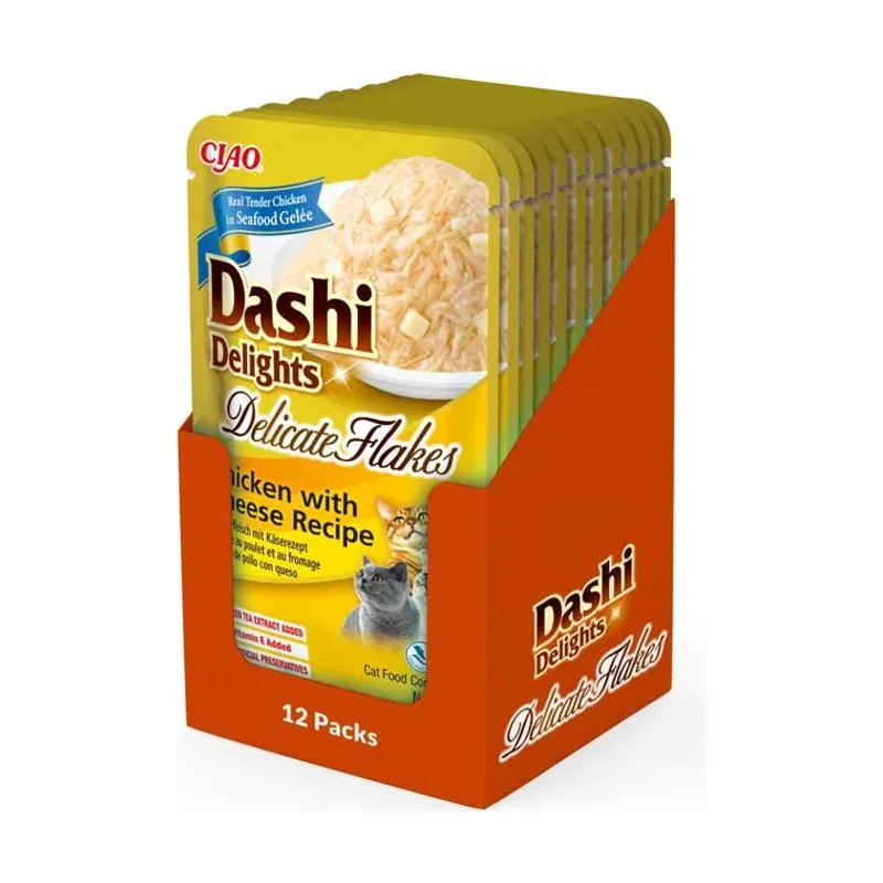 Churu Dashi Delight Flakes Pollo Con Queso 480g