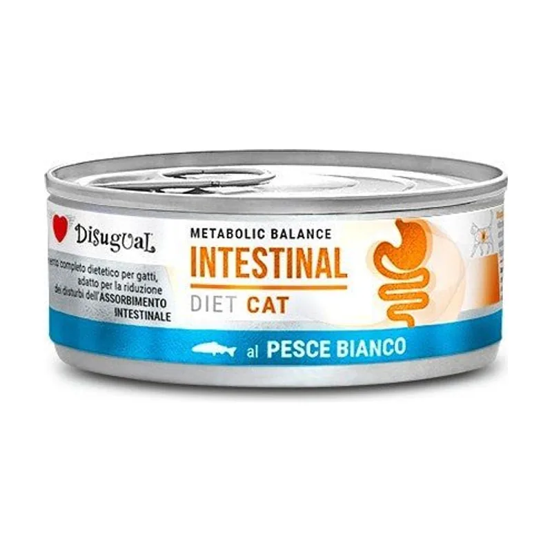 Disugual Diet Gato Intestinal Pescado Blanco 12x85g