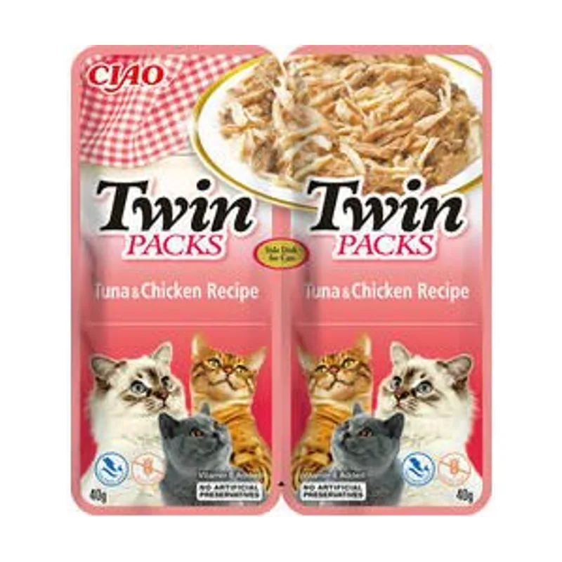 Churu Cat Twin Packs Pollo y Atún Snack Húmedo 12 x