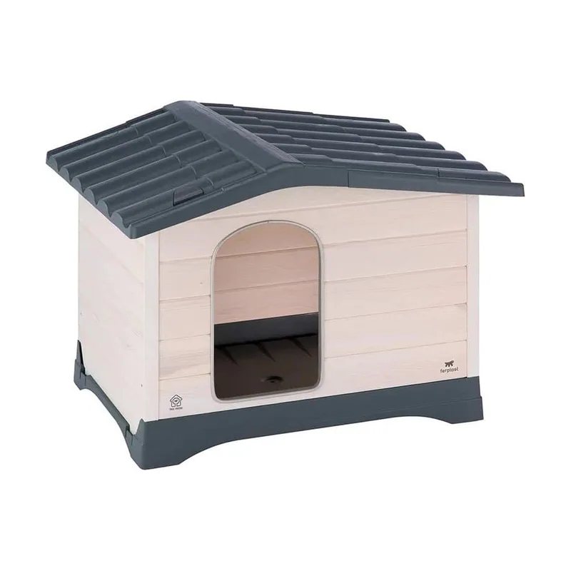 Ferplast Lodge 70 Caseta para Perros Gris y Beige 1