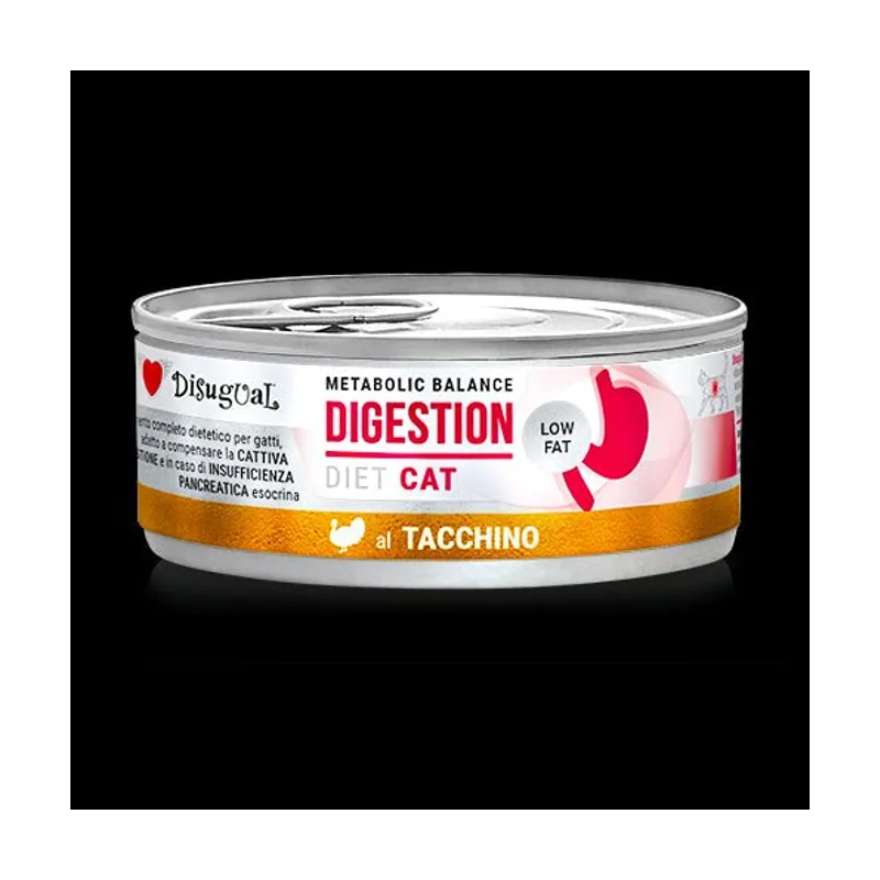 Disugual Diet Cat Digestion Low Fat Pavo Lata 85g