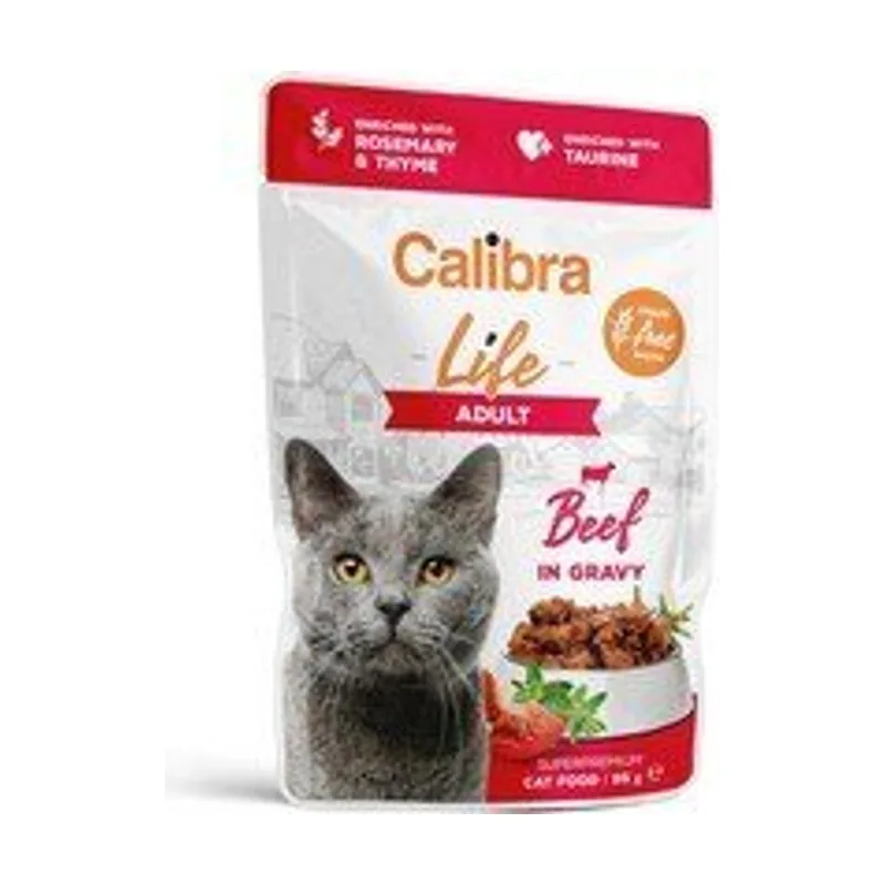 Calibra Cat Life Buey En Salsa Pouch 28x85g