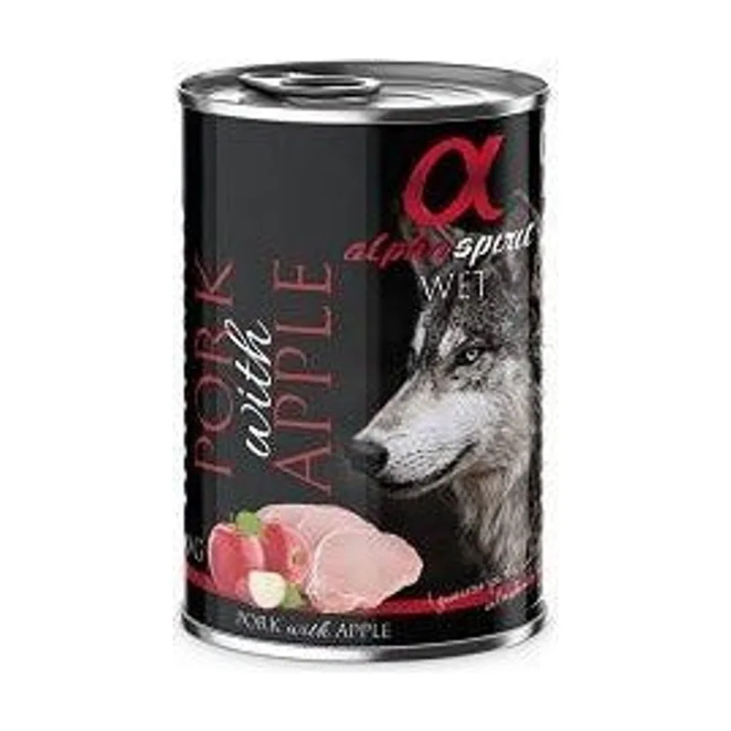Alpha Spirit Canine Cerdo con Manzana Amarilla Alimento Húmedo 400g