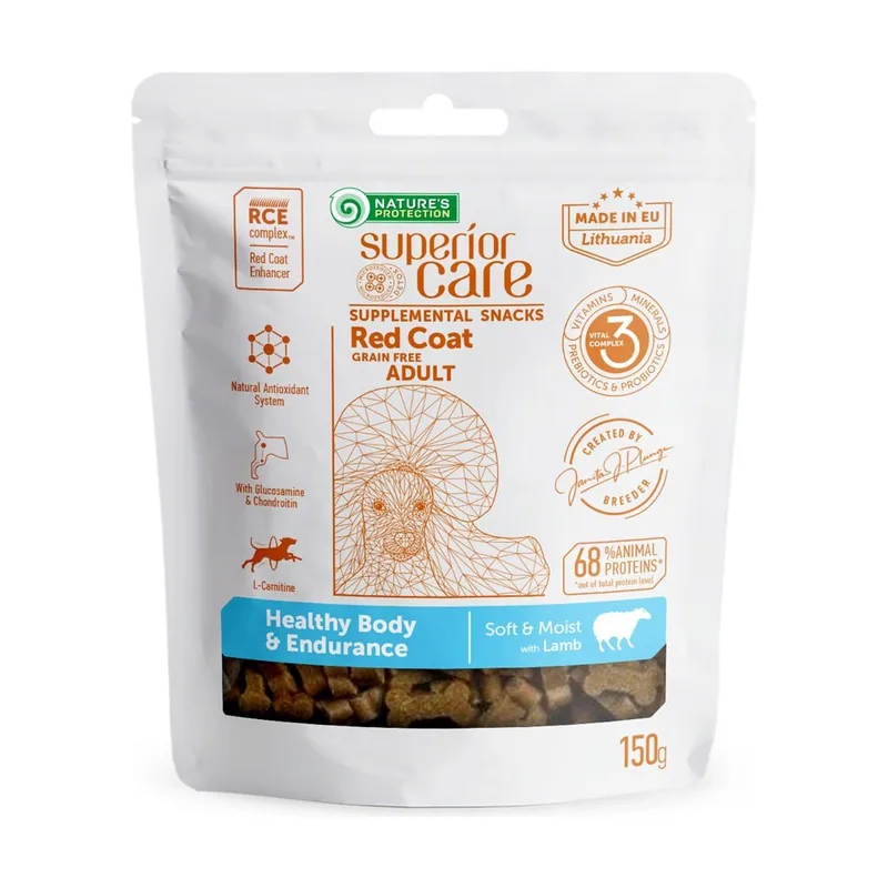 Natures Protection Sc Red Dog Adult GF Todas Razas Cordero Golosinas 150g