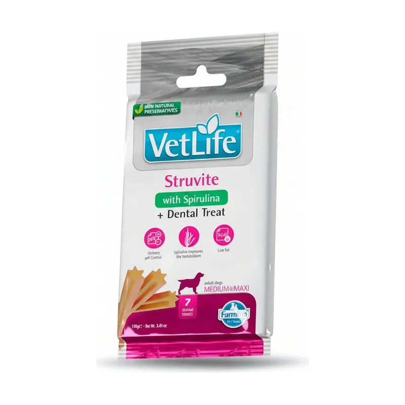 Farmina Treat Vet Life Dog Struvite Adult Med/Max Snack 110gr x 15 unidades