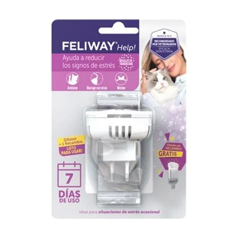 Feliway Help Difusor + Recambio 1 dispositivo + 1 recambio