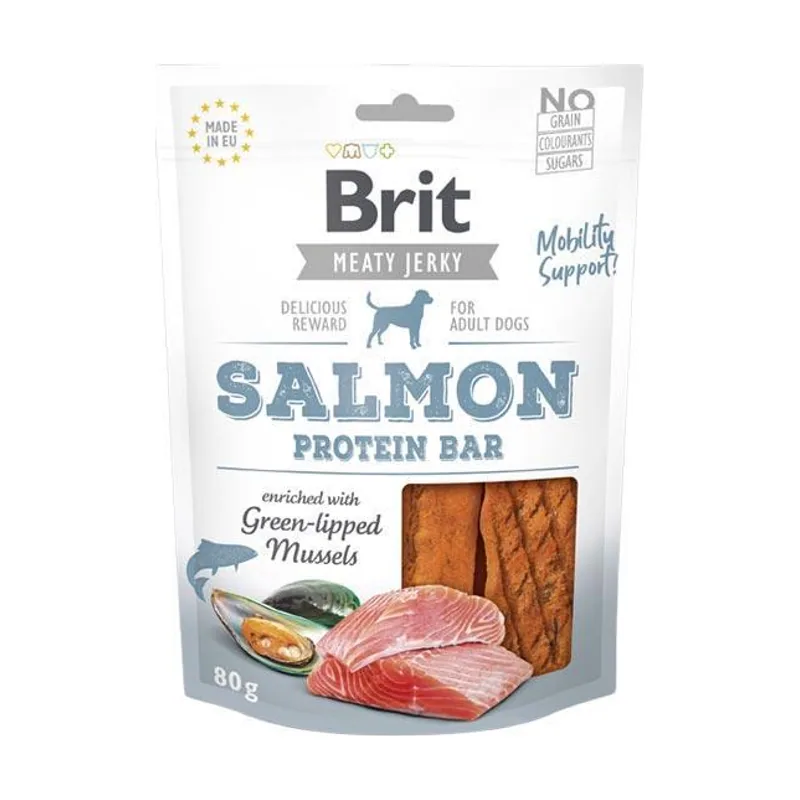 Brit Jerky Snack Protein Bar Salmón 80g