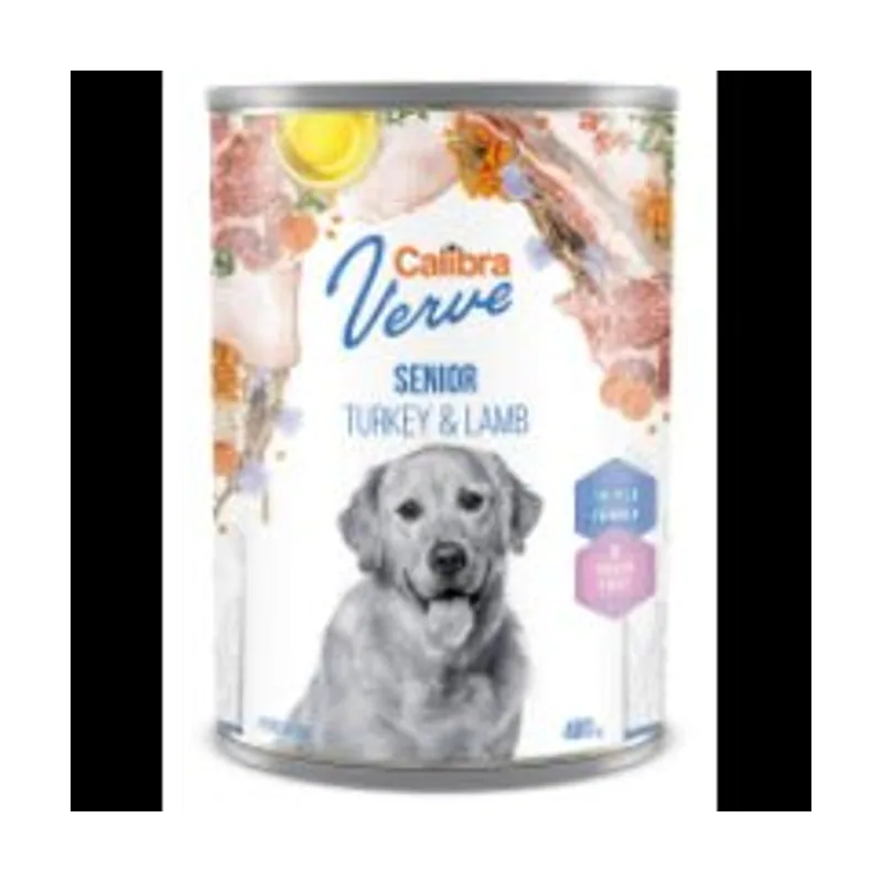 Calibra Verve Senior Pavo y Cordero Comida Húmeda Perros 6 latas