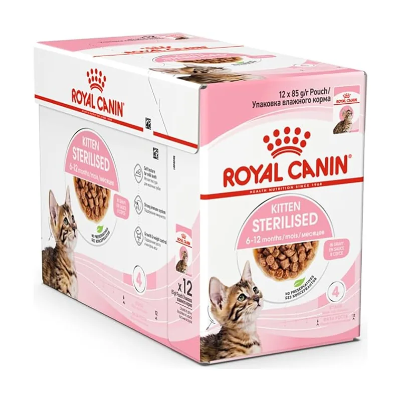 Royal Canin Royal Feline Kitten Sterilised Pouch Gelatina Caja 12X85Gr
