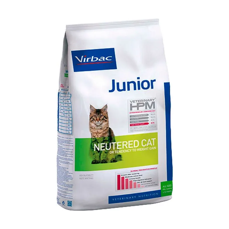 Virbac HPM Feline Junior Neutered Pienso para Gatos 1,5Kg