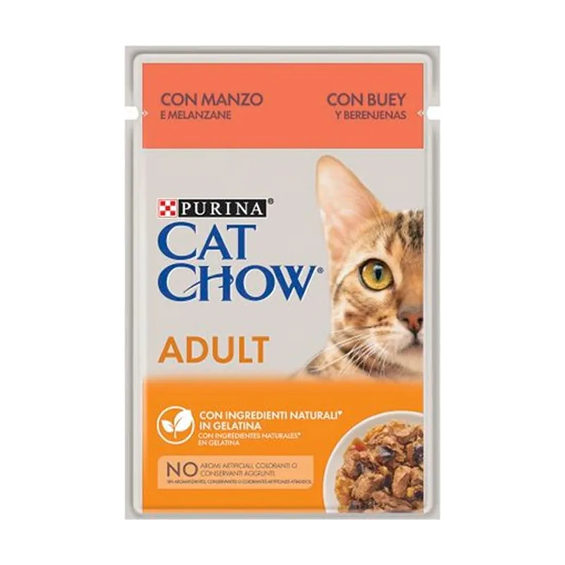 Purina Cat Chow Feline Adulto Ternera Húmeda 26