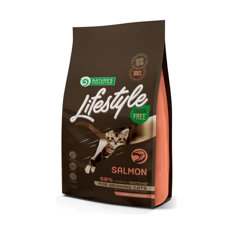 Natures Protection Lifestyle Salmón Gatitos Seco 1,5Kg