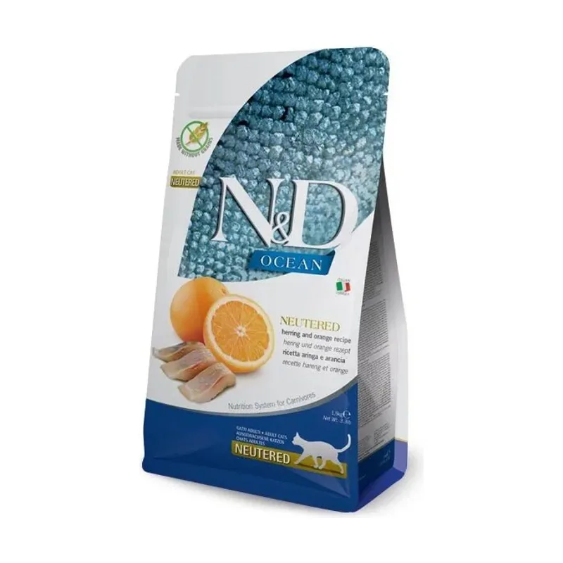 Farmina N&D Grain Free Ocean Arenque & Naranja Pienso Seco 300g