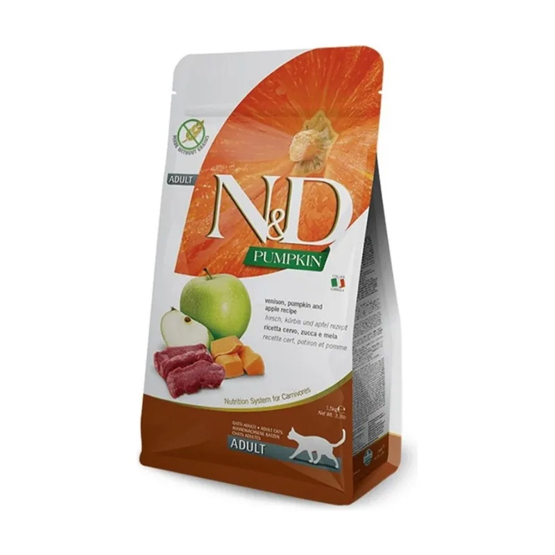 Farmina N&D Pumpkin Venado y Manzana Pienso para Gatos 1.5kg