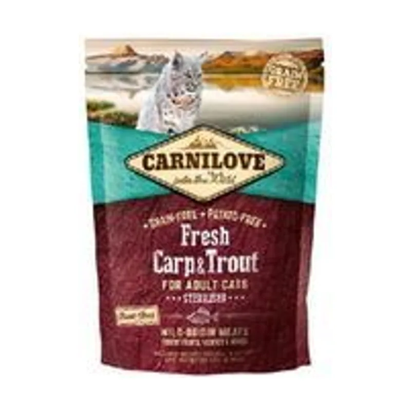 Carnilove Feline Adult Sterilised Comida seca Carpa y Trucha 2Kg