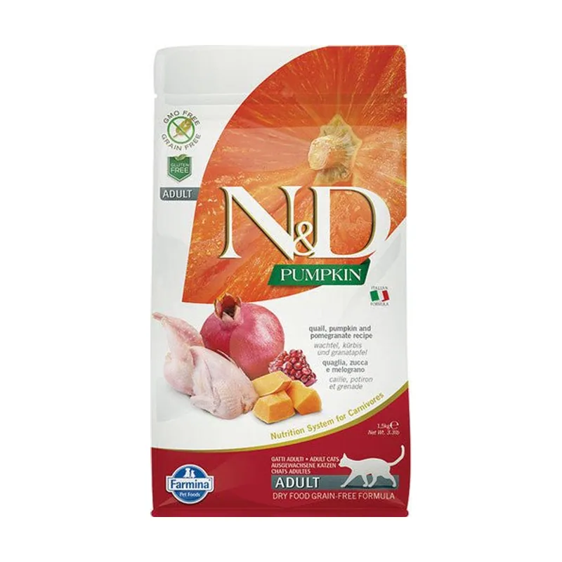 Farmina N&D Pumpkin Codorniz Alimento Seco para Gatos 1.5kg