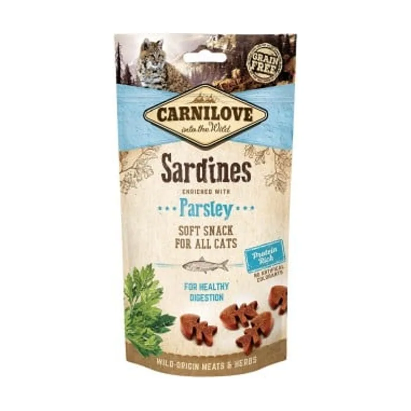 Carnilove Snack Semi Húmedo Sardinas Perejil 12x50g