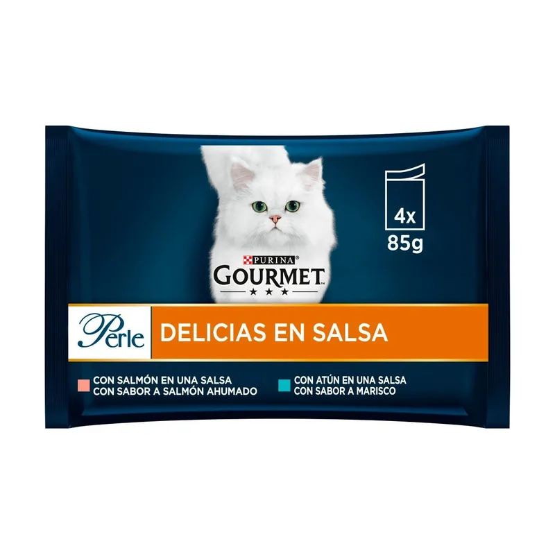 Purina Gourmet Perle Delicias en Salsa Salmón y Atún Húmedo 12 x