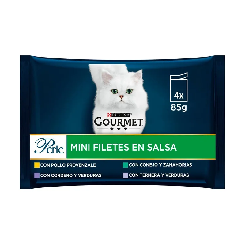 Purina Gourmet Perle Laminas Legumbres Cordero Alimento Húmedo 48 x
