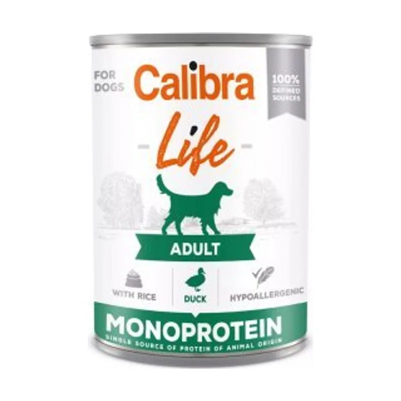 Calibra Dog Life Lata Adult Pato y Arroz 6x400g
