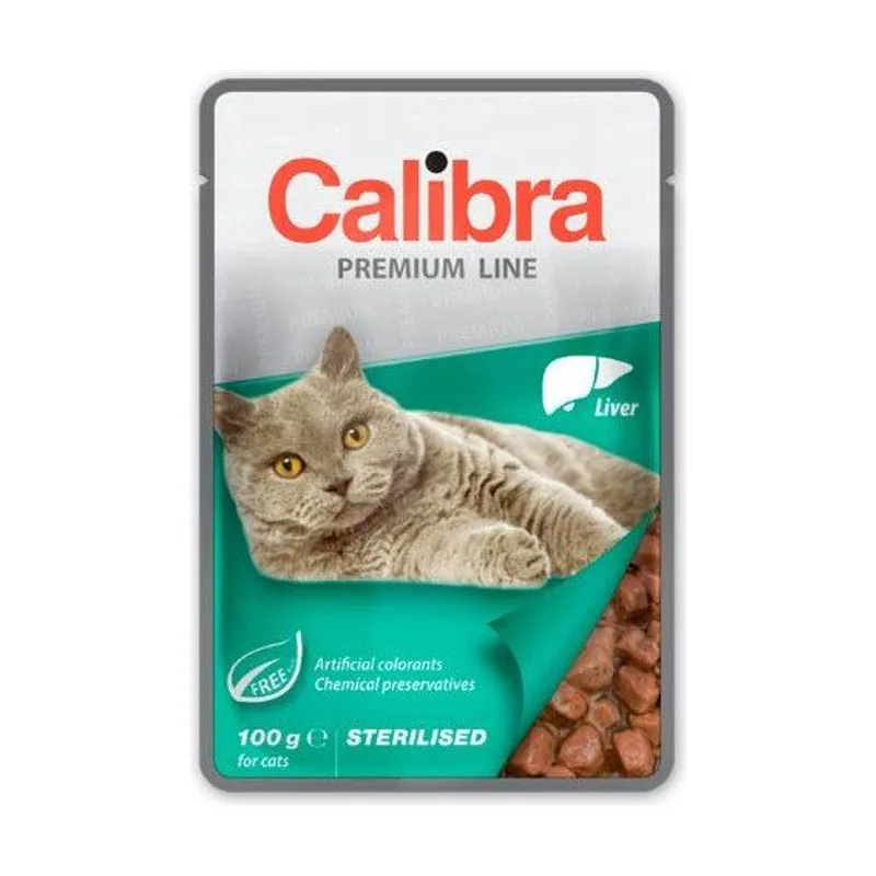 Calibra Cat Sterilised Pouch Hígado Comida para Gatos 24x100g