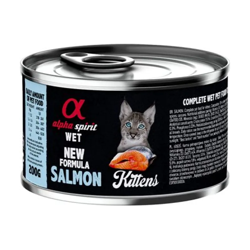 Alpha Spirit Feline Kitten Salmón Paté Caja 6x200gr