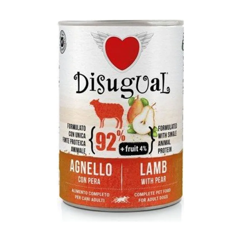 Disugual Fruit Dog Cordero Pera Lata 6x400gr