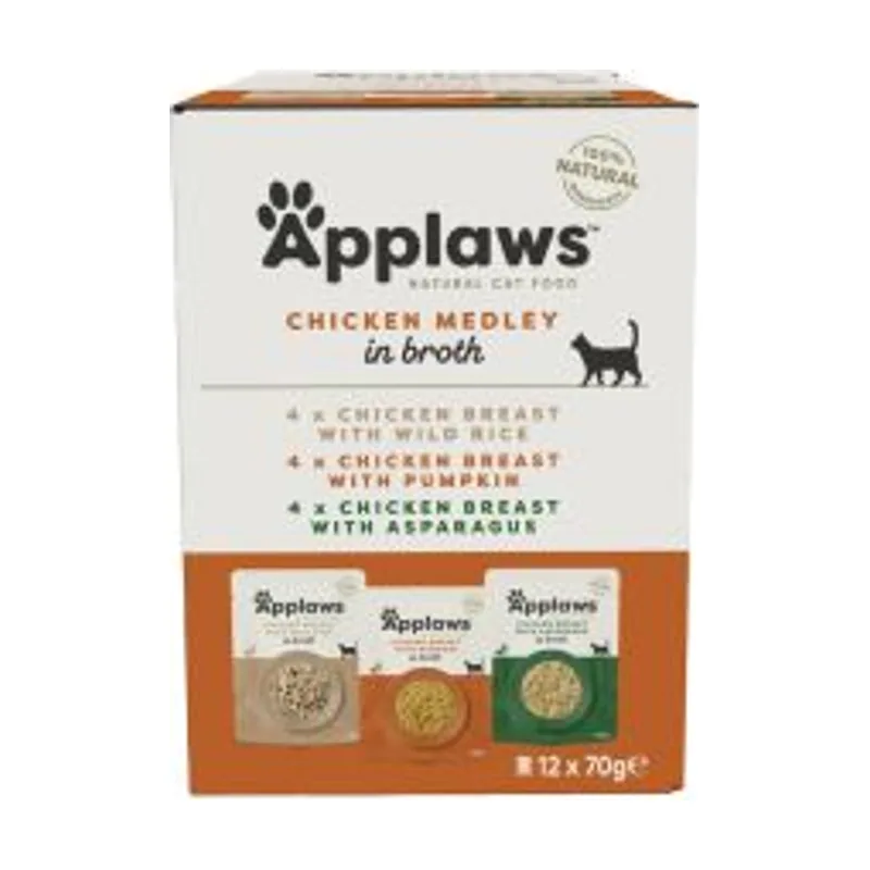 Applaws Kat Sobre Pollo con Espárragos Comida Húmeda 70g