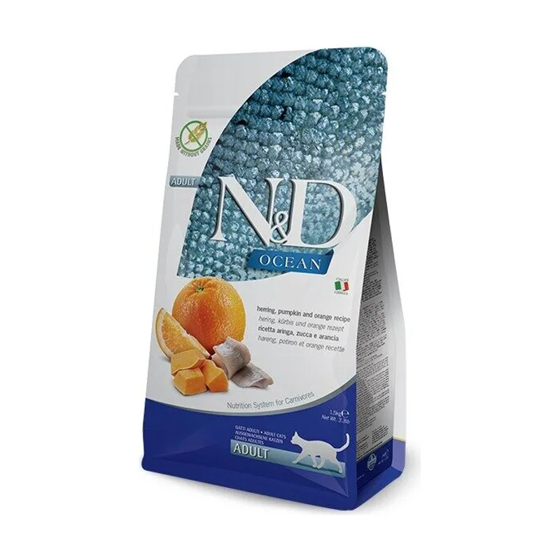 Farmina N&D Ocean Herring Alimento Seco para Gatos Adultos 1,5kg