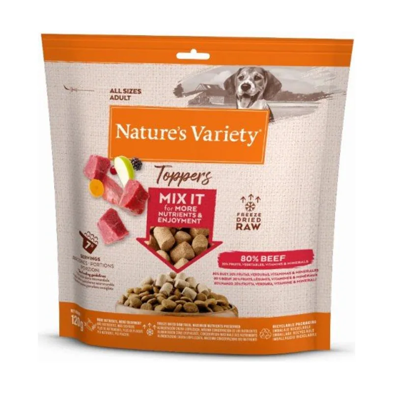 Affinity Nature's Variety Toppers de Carne de Buey y Verduras Pack Ahorro 7 x