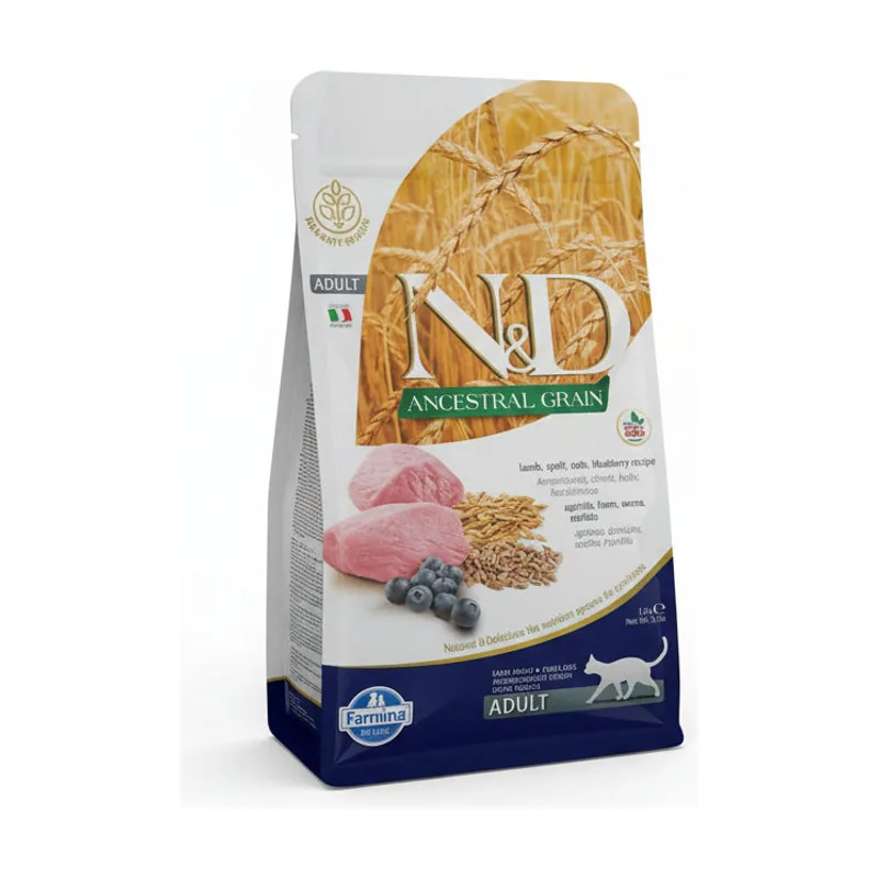 Farmina N&D Ancestral Grain Cordero Gato Seco 5Kg