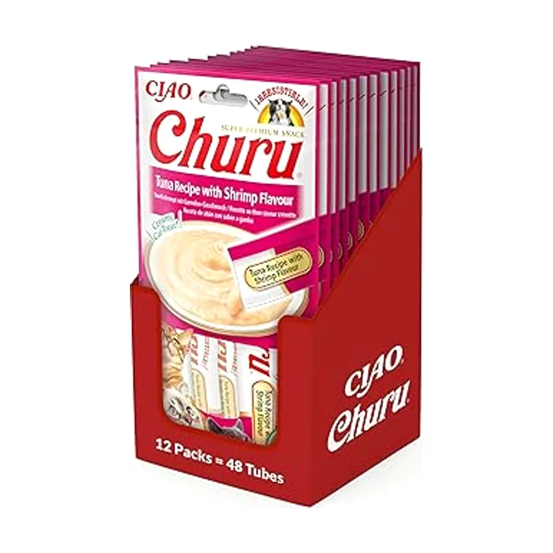 Churu Receta Atún con Sabor Camarón Snack Líquido 12