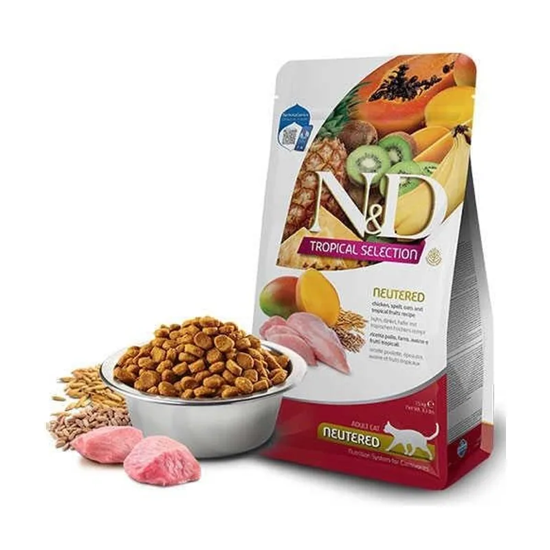 Farmina ND Cat Tropical Selection Neutered Pollo Croquetas 10kg