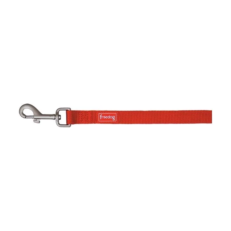 Freedog Paseo Correa Nylon Basic Roja 120cm