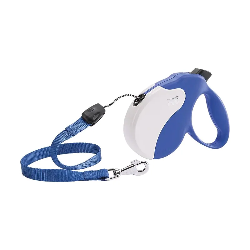 Ferplast Amigo M Correa Retráctil Azul Blanco 5m
