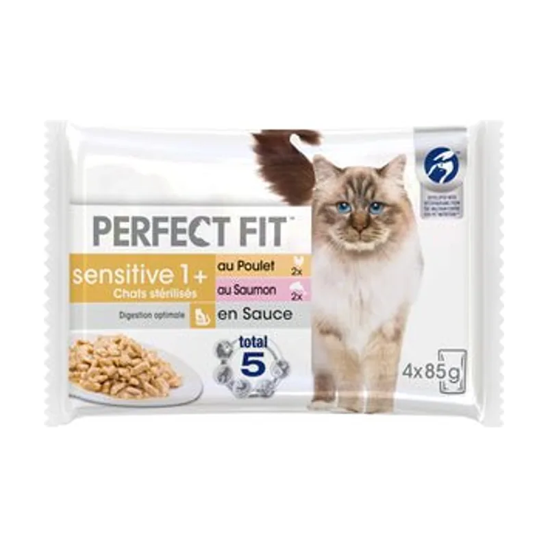 Perfect Feet Perfect Fit Sensitive Pollo y Salmón 4x85g