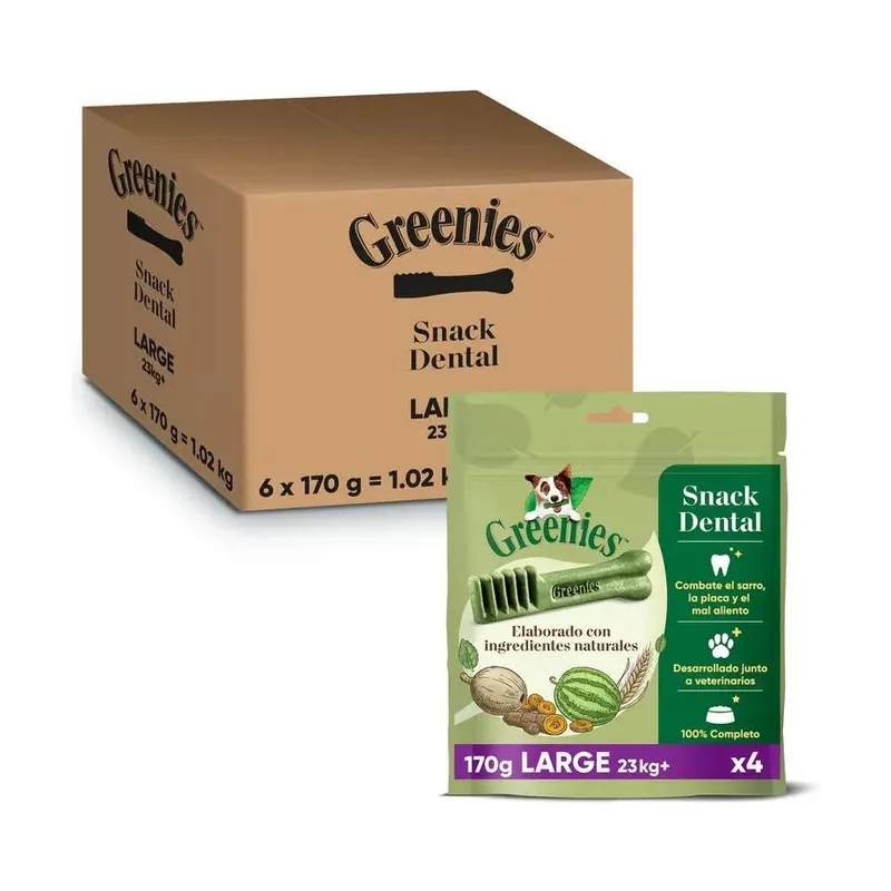 Greenies Dental Large Snack para Perro Grande 6x170g
