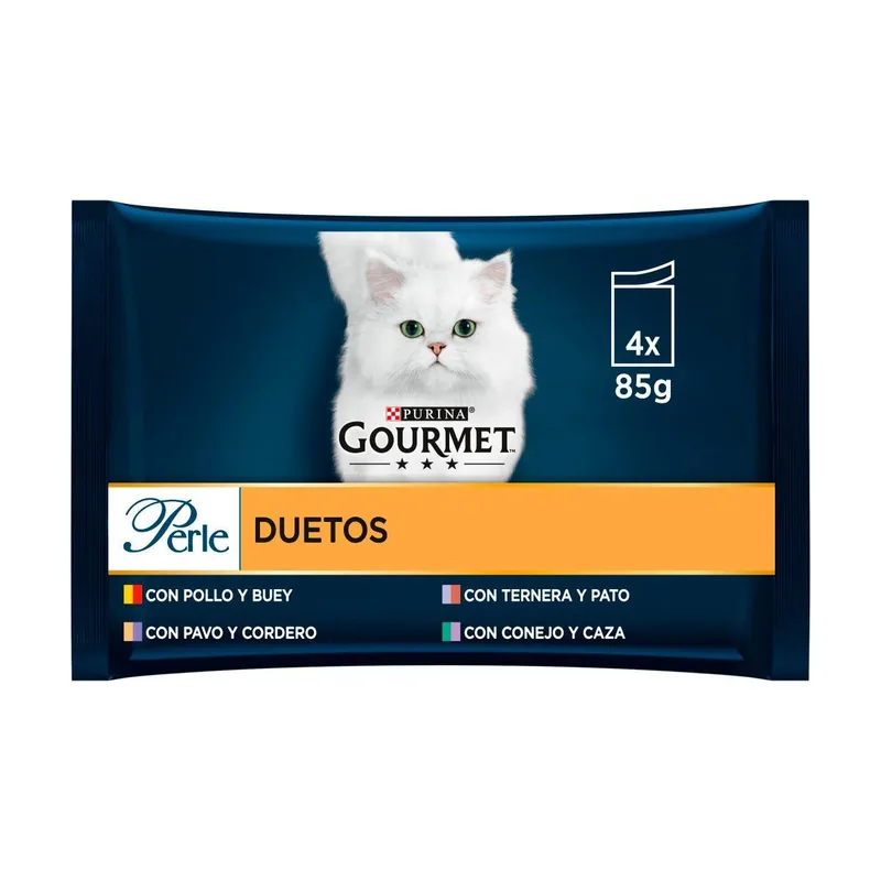 Purina Gourmet Perle Finas Lámimas Duo Del Campo Alimento Húmedo para Gatos 12