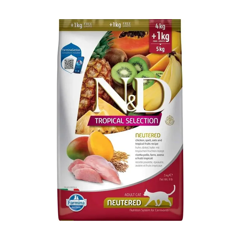 Farmina N&D Tropical Selection Gato Castrado Pienso 5Kg